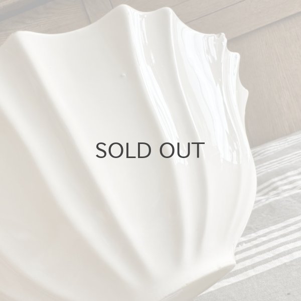 画像6: フランス・ギサギザリムのサラダボウル/エクリュ/窯元不明