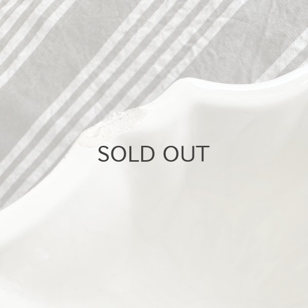 画像7: フランス・ギサギザリムのサラダボウル/エクリュ/窯元不明