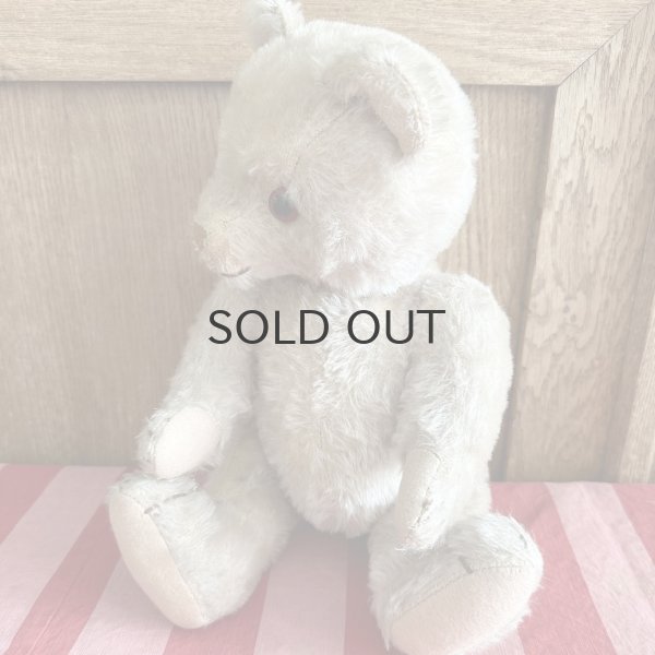 画像3: ドイツ・ヴィンテージ  優しいお顔のクマ/グレージュ　グラスアイ　34cm 5ジョイント