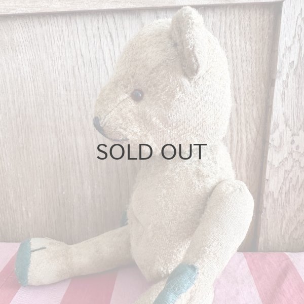 画像3: ドイツ・アンティーク　テディベア　耳なしくん　31cm グラスアイ