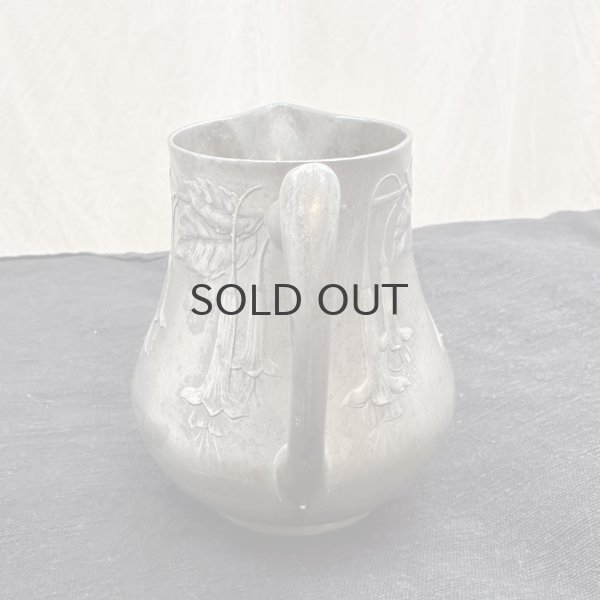 画像3: フランス・アンティーク アールヌーボー エタン(ピューター)ジャグ/花