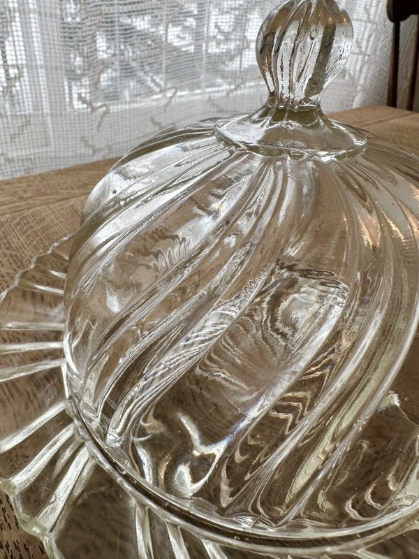 画像4: フランス・ヴィンテージ ガラスのチーズドーム