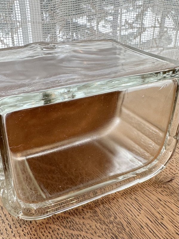 画像5: フランス・ヴィンテージ フレンチガラスの塩入れキャニスター 木製蓋