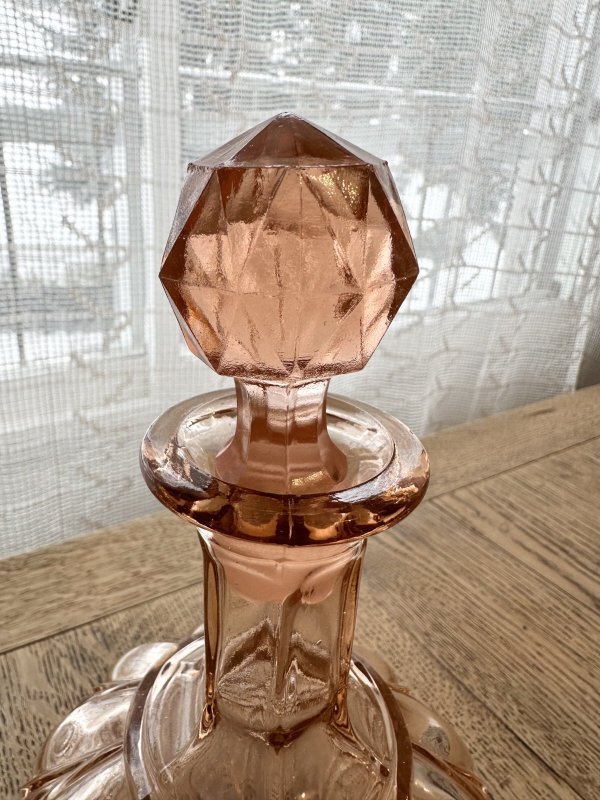 画像3: フランス・アンティーク ピンクガラスのデキャンタ