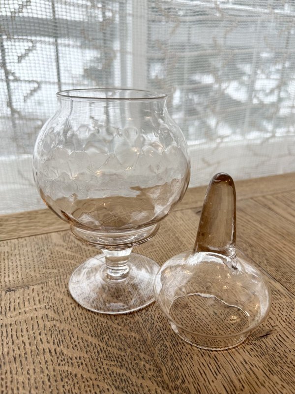 画像3: フランス・アンティーク ガラスのボンボニエール　ガラスジャー　