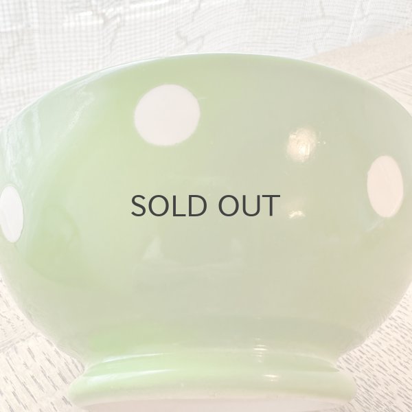 画像2: フランス・Longchampロンシャン　カフェオレボウル/グリーン水玉