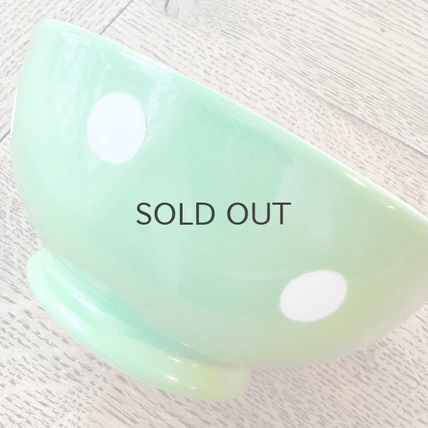 画像3: フランス・Longchampロンシャン　カフェオレボウル/グリーン水玉