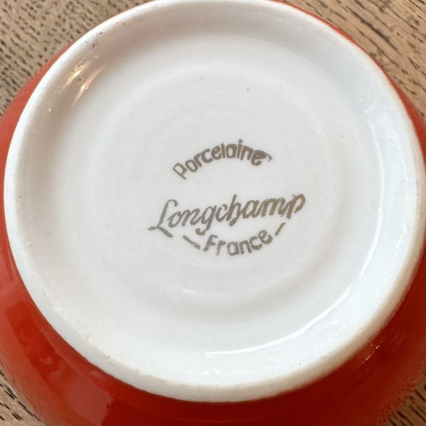 画像5: フランス・Longchampロンシャン カフェオレボウル/赤水玉