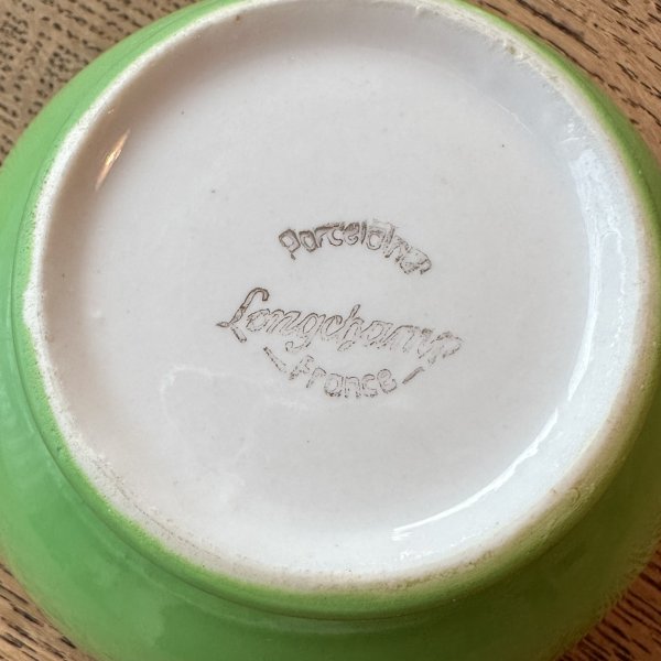 画像5: フランス・Longchampロンシャン　カフェオレボウル/グリーン水玉