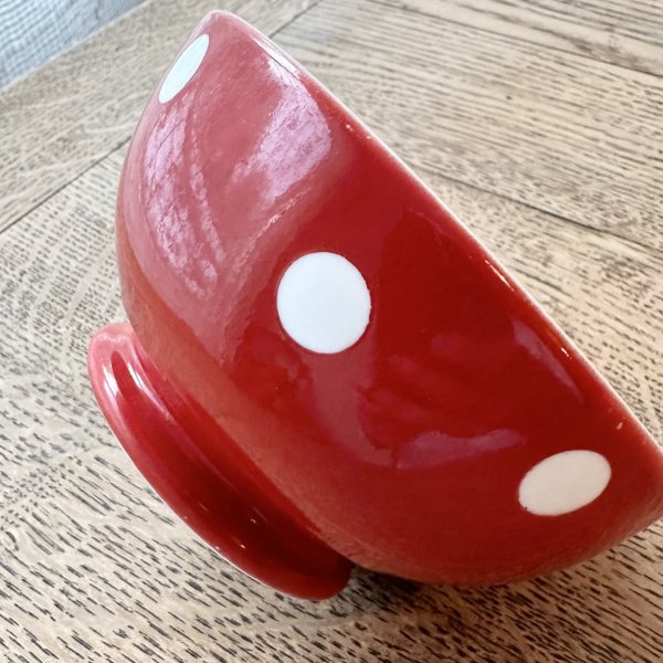 画像3: フランス・Longchampロンシャン カフェオレボウル/赤水玉