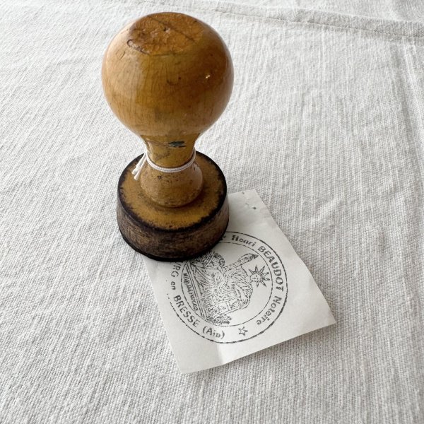 画像2: フランス・ヴィンテージ スタンプ/ 丸　4cm