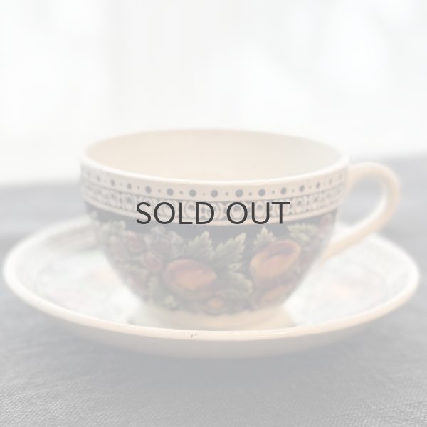 画像1: フランス・OPAQUE de Sarreguemines サルグミンヌ／カップ&ソーサー/フルーツ