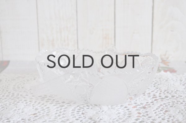 画像1: ドイツ・プレスガラス 持ち手付ボウル