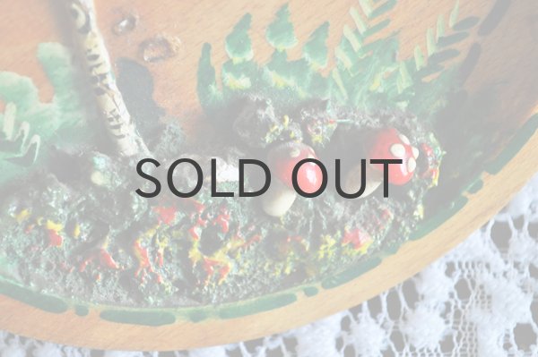 画像3: ドイツ・ヴィンテージ ハンドペイント木製絵皿/キノコ