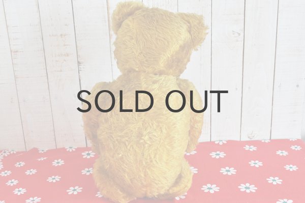 画像2: 【送料無料】ドイツ・ヴィンテージ テディベア 鳴き笛入りクマのぬいぐるみ/イエロー