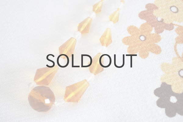 画像6: ◆50%off◆チェコ・ヴィンテージ ボヘミアガラスのネックレス/アンバー