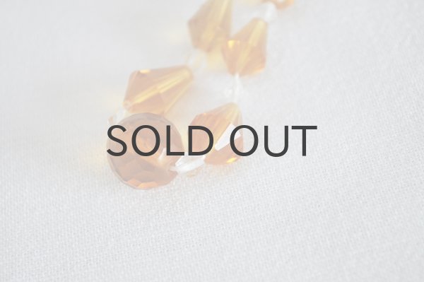 画像2: ◆50%off◆チェコ・ヴィンテージ ボヘミアガラスのネックレス/アンバー