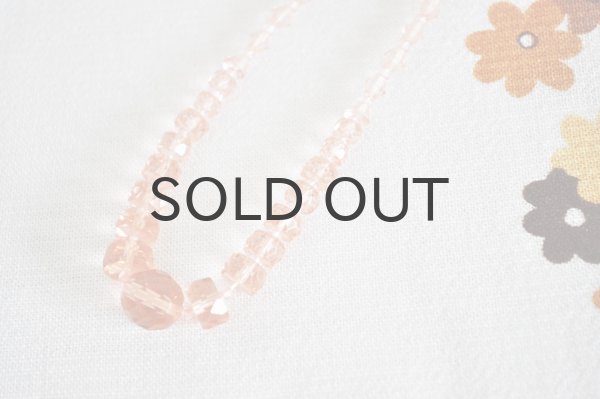 画像6: ◆50%off◆チェコ・ヴィンテージ ボヘミアガラスのネックレス/ピンク