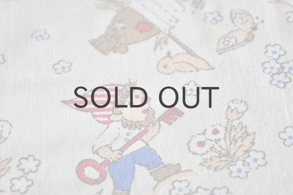 画像3: ドイツ・ヴィンテージコットン ピロケース/キノコと小人