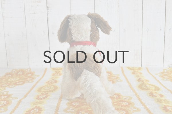 画像4: ドイツ・ヴィンテージ/犬のぬいぐるみ/赤リボン