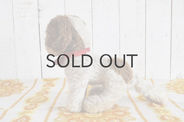 画像3: ドイツ・ヴィンテージ/犬のぬいぐるみ/赤リボン