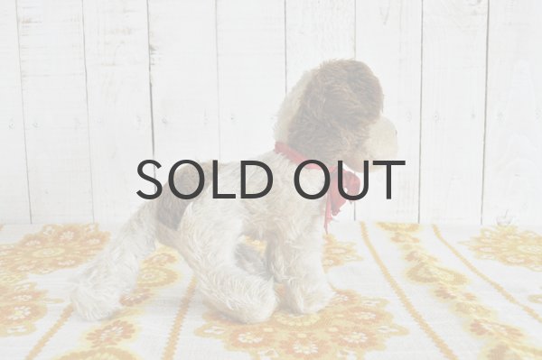 画像5: ドイツ・ヴィンテージ/犬のぬいぐるみ/赤リボン