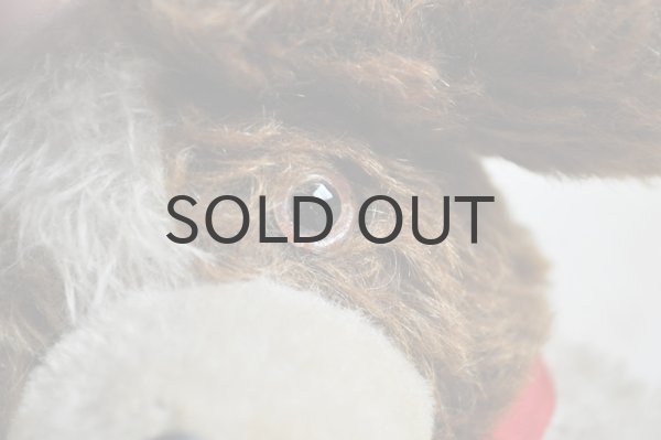 画像7: ドイツ・ヴィンテージ/犬のぬいぐるみ/赤リボン