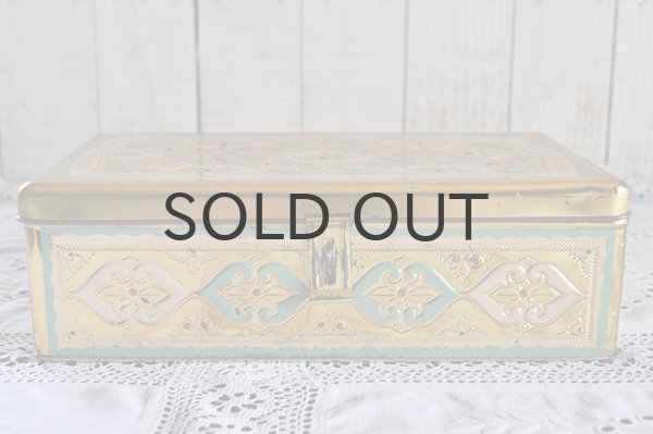 画像2: ドイツ・ヴィンテージ ＴＩＮ缶/ゴールド/留め金付