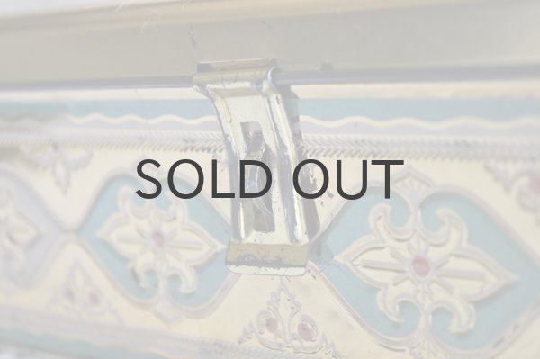 画像4: ドイツ・ヴィンテージ ＴＩＮ缶/ゴールド/留め金付