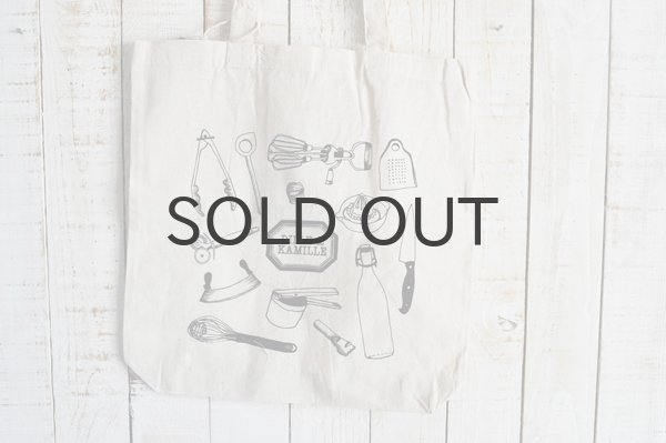 画像1: オランダ・DILLE＆KAMILLEコットンエコバッグ/キッチン小物