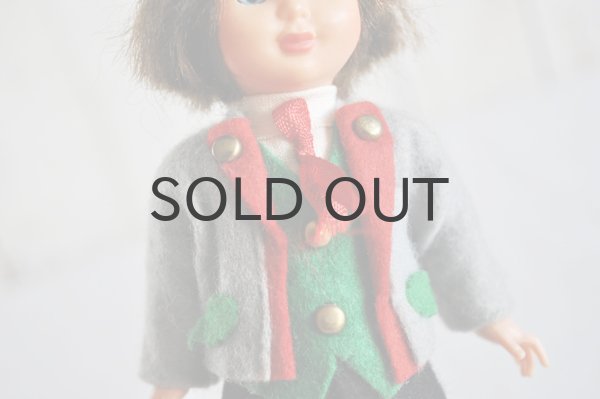 画像5: ドイツ・ヴィンテージ チロル人形/クローズアイ/羽根帽子