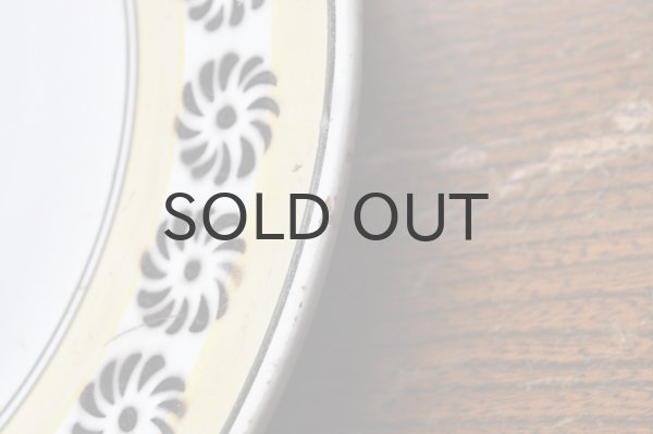 画像6: ベルギー・アンティーク NIMYニミー デザートプレート/イエロー×黒模様