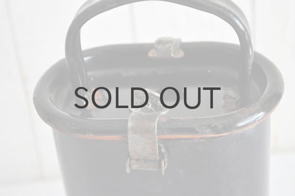 画像2: チェコ・ヴィンテージ黒ホーローキャニスター/筒/A