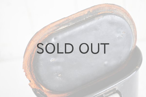 画像4: チェコ・ヴィンテージ黒ホーローキャニスター/筒/B