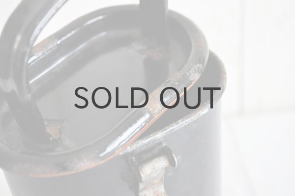 画像6: チェコ・ヴィンテージ黒ホーローキャニスター/筒/A