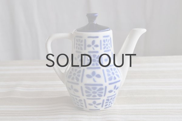 画像2: ドイツ・ヴィンテージ ステンシル青花のミニポット