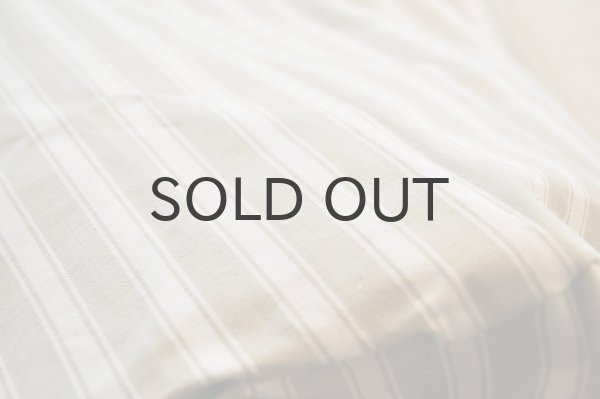 画像3: フランス・アンティーク コットンティッキングカバー/ベージュ×ホワイト/デッドストック