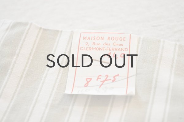 画像4: フランス・アンティーク コットンティッキングカバー/ベージュ×ホワイト/デッドストック