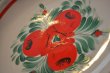 画像4: ハンガリー・HOLLOHAZA（ホロハーザ）ハンドペイント陶器絵皿/朱赤