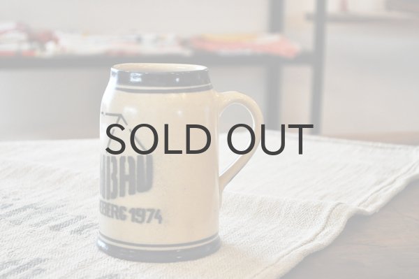 画像2: ドイツ・東ドイツ時代/ 陶器のビアジョッキ/ステンシルHOCHBAU1974