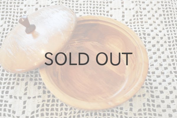 画像2: ドイツ・ヴィンテージ木製ふた付キャニスター/薄茶