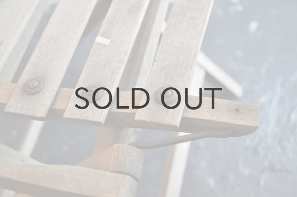 画像7: フランス・アンティーク 木製折りたたみのスツール/背もたれ付