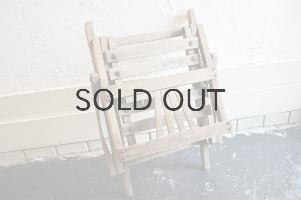 画像6: フランス・アンティーク 木製折りたたみのスツール/背もたれ付