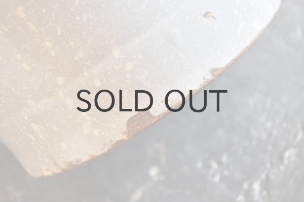 画像6: ドイツ・アンティーク ホーローバケツ/木の持ち手/グレーマーブル