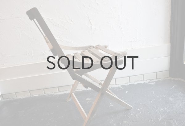 画像3: フランス・アンティーク 木製折りたたみのスツール/背もたれ付