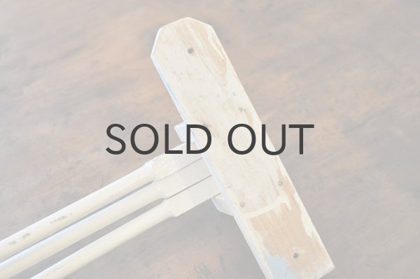 画像5: ドイツ・アンティーク 木製キッチンタオルハンガー3連/ホワイトペイント