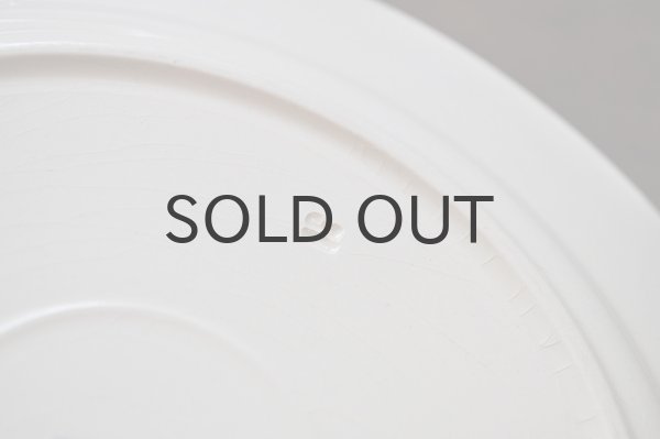 画像4: フランス・バドンヴィレー ステンシル青スクエア模様/平皿22.5cm