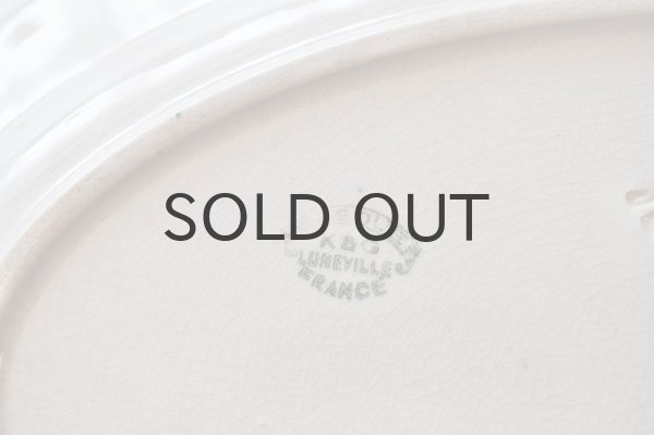 画像7: フランス・LUNEVILLE（リュネヴィル）K&G 楕円大皿/ステンシル