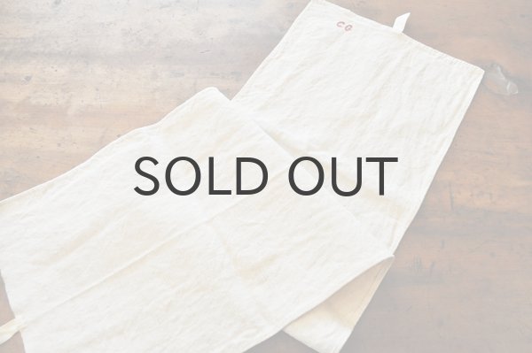 画像2: フランス・アンティーク ホームスパンリネントルション/CG/ホワイト