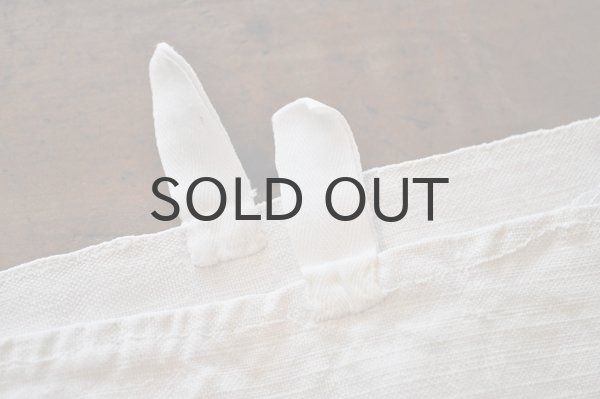 画像7: フランス・アンティーク ホームスパンリネントルション/CG/ホワイト